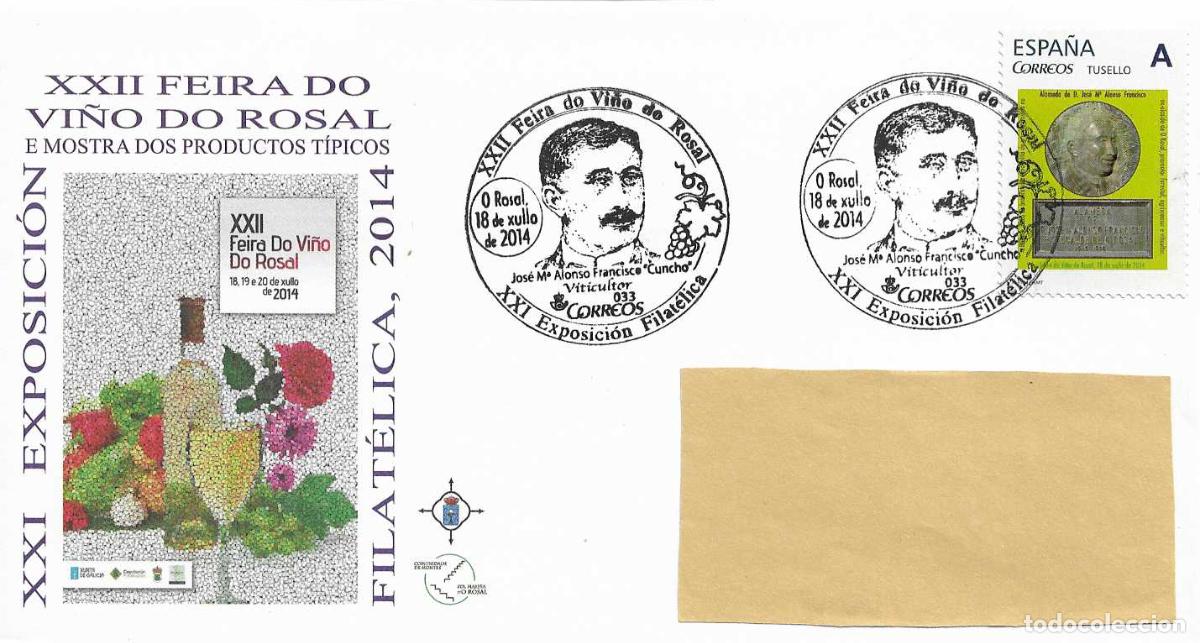 Sellos: RARO TU SELLO VINO FEIRA DO VI&Ntilde;O JM ALONSO FRANCISCO CUNCHO MATASELLOS O ROSAL (PONTEVEDRA) 2014 VER