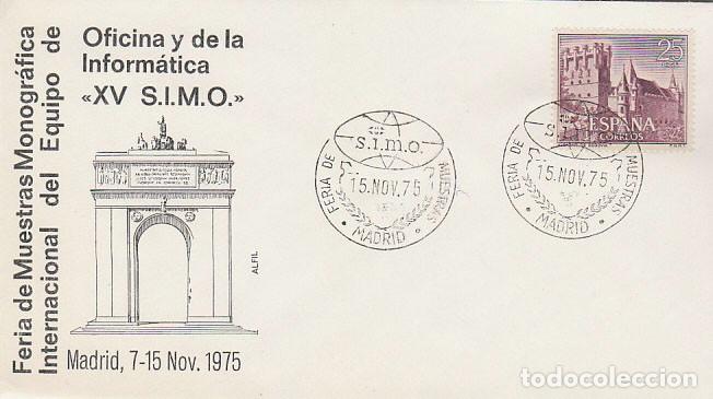 Sellos: A&Ntilde;O 1975, MADRID, SIMO, FERIA DEL EQUIPO DE OFICINA Y LA INFORMATICA, EN SOBRE DE ALFIL