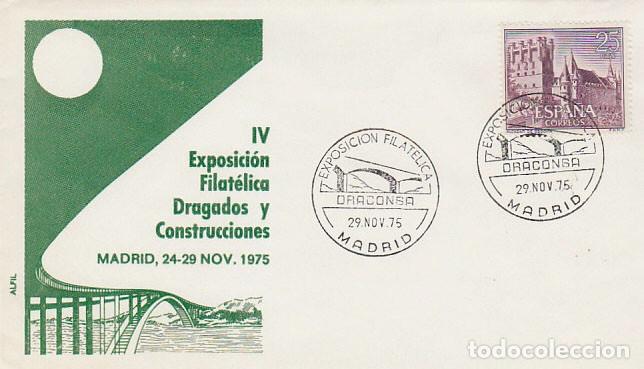 Sellos: A&Ntilde;O 1975, MADRID, EXPOSICION FILATELICA DE DRAGADOS Y CONSTRUCCIONES, SOBRE DE ALFIL