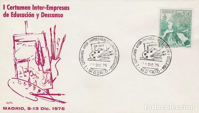 Sellos: A&Ntilde;O 1975, MADRID, PRIMER CERTAMEN INTER-EMPRESAS DE EDUCACI&Oacute;N Y DESCANSO,SOBRE DE ALFIL