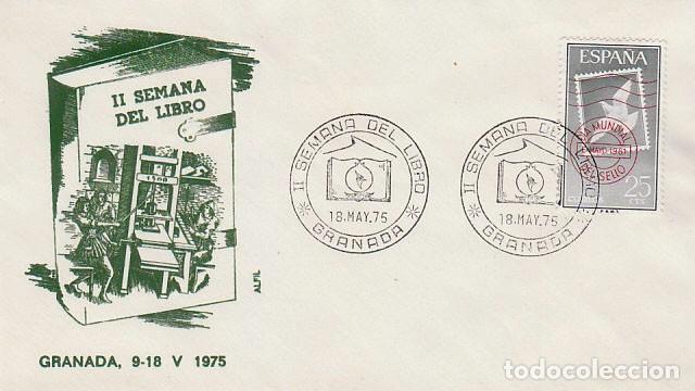 Sellos: A&Ntilde;O 1975, GRANADA, semana del libro, EN SOBRE DE ALFIL