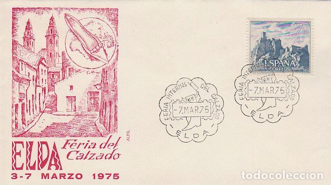 Sellos: A&Ntilde;O 1975, ELDA (ALICANTE), FERIA INTERNACIONAL DEL CALZADO PRIMAVERA, SOBRE DE ALFIL