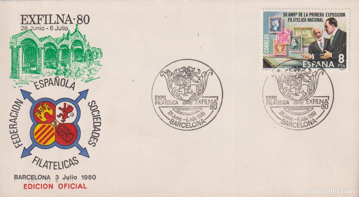 Sellos: S.P.D.C. FEDERACION ESPA&Ntilde;OLA SOCIEDADES FILATELICAS - EXFILNA&middot;80 - BARCELONA 28.JUN.80