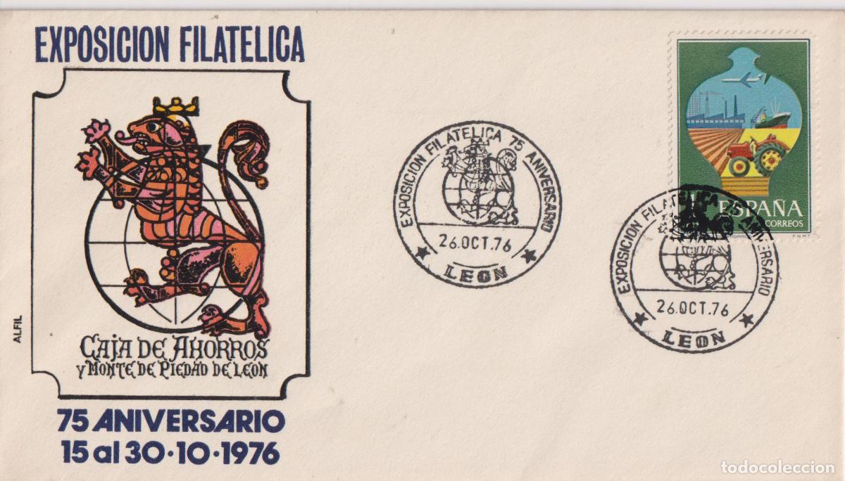 Sellos: S.P.D.C. EXPOSICI&Oacute;N FILATELICA 75 ANIVERSARIO - C.A.MONTE DE PIEDAD DE LE&Oacute;N - 26.0CT.76