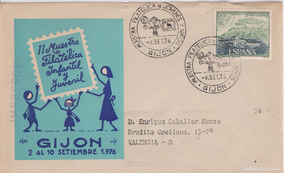 Sellos: S.P.D.C. II MUESTRA FILAT&Eacute;LICA INFANTIL Y JEVENIL - GIJON - 4.SET.76