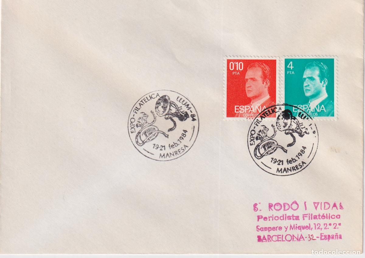 Sellos: S.P.D.C. EXPO-FILATELICA LLUM-84 &ndash; MANRESA 19&middot;21 FEB. 1984