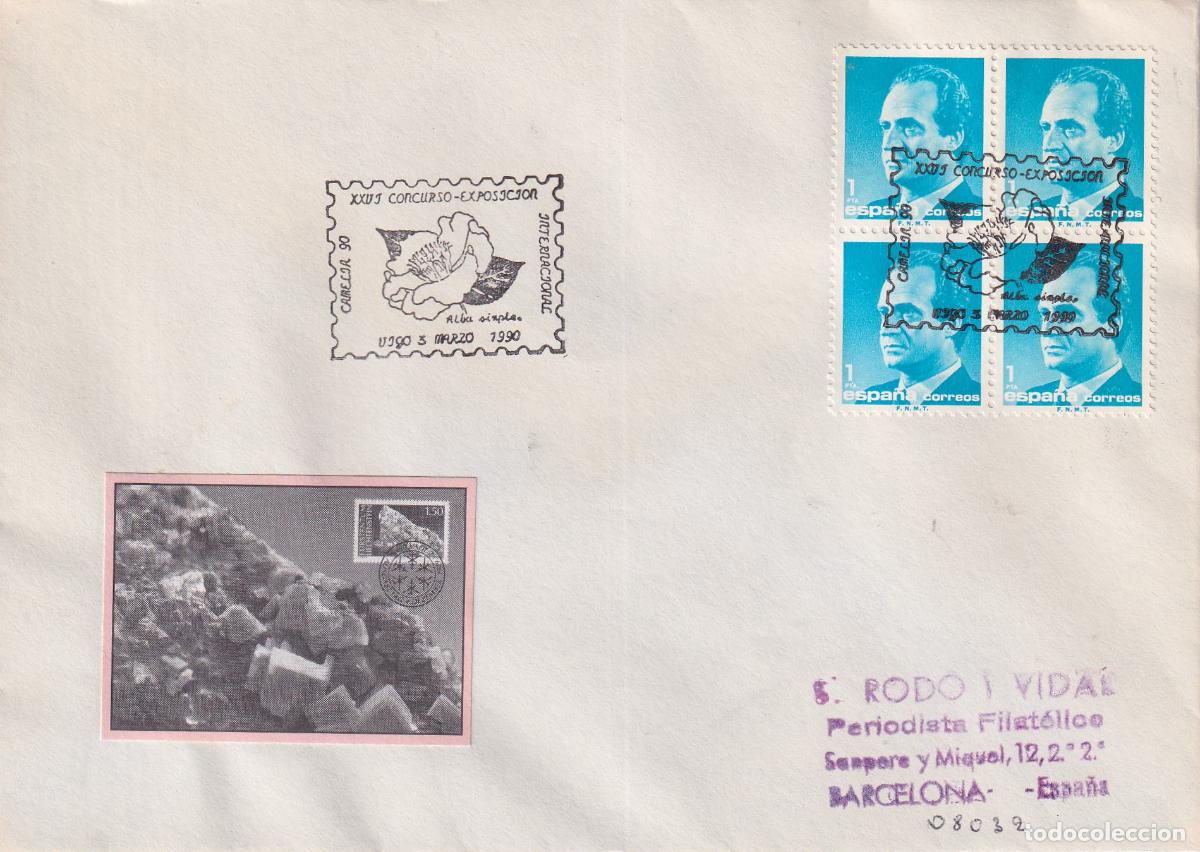 Sellos: S.P.D.C. XXVI CONCURSO-EXPOSICI&Oacute;N INTERNACIONAL CAMELIA 90 &ndash; VIGO 3 MARZO 1990