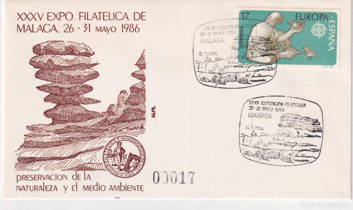 Sellos: S.P.D.C. X EXPO FILAT&Eacute;LICA &ndash; PRESERVACI&Oacute;N DE LA NATURALEZA Y EL MEDIO AMBIENTE &ndash; MALAGA 26&middot;31 MAYO 1