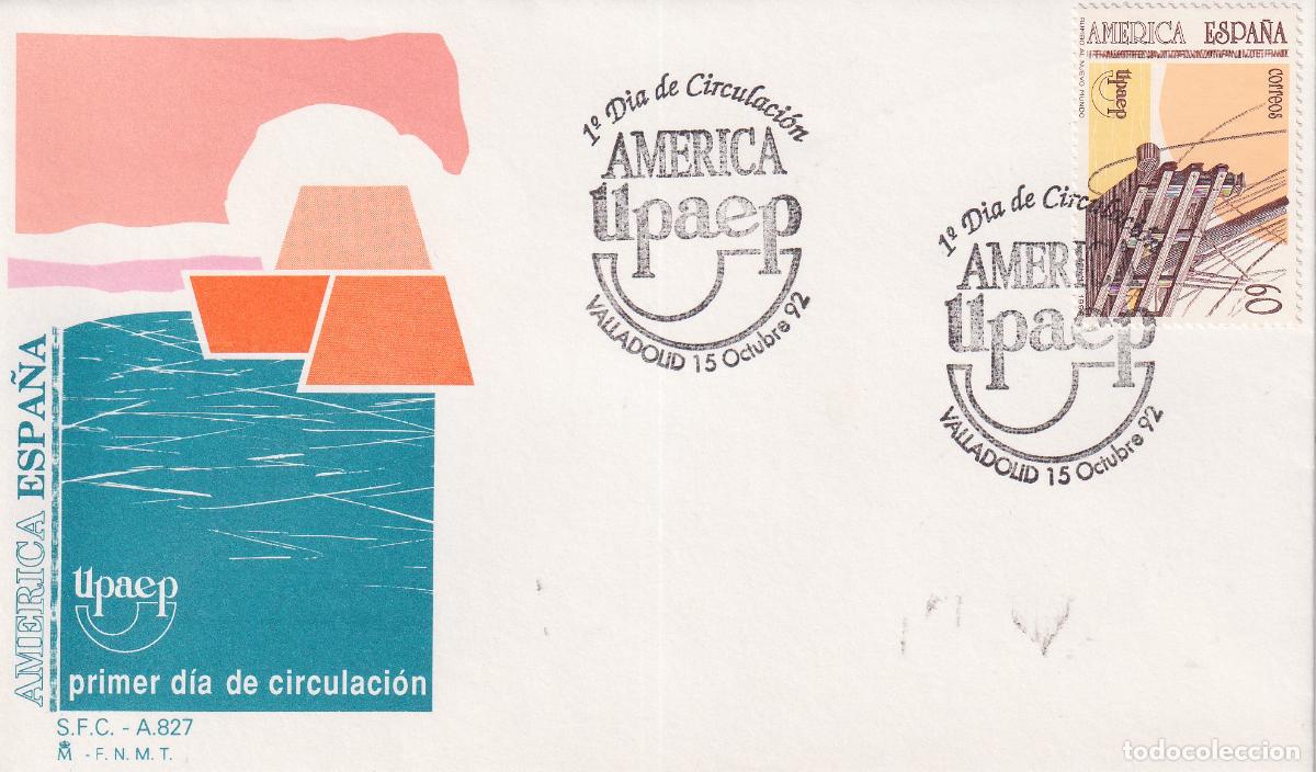 Sellos: S.P.D.C. AMERICA UPAEP &ndash; VALLADOLID 15 OCTUBRE 1992