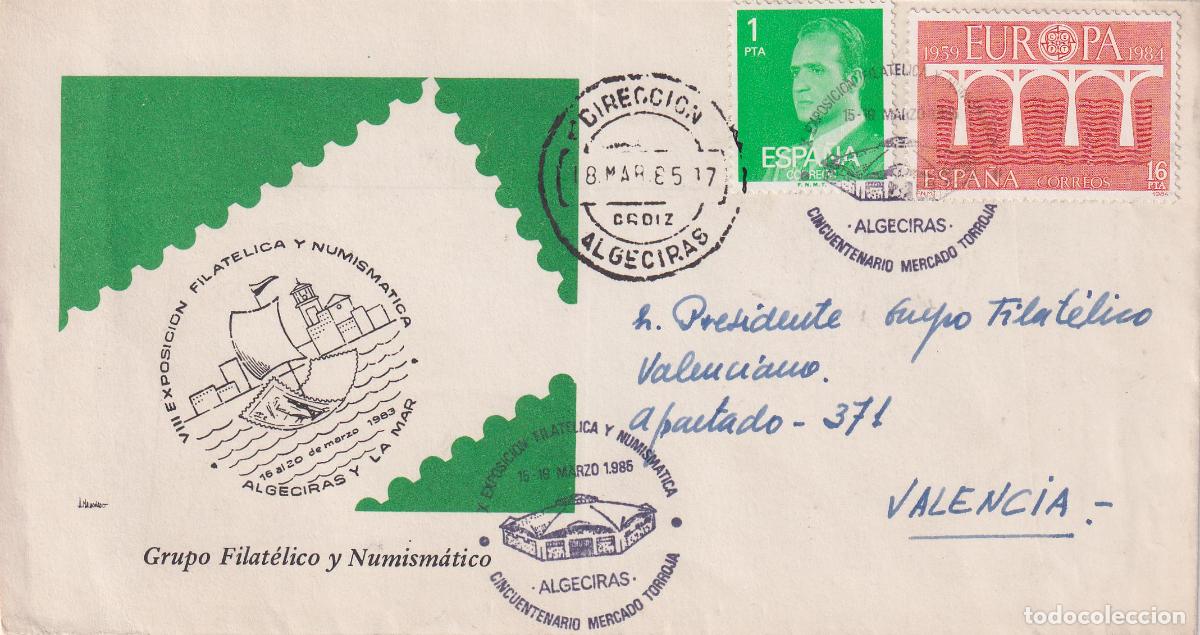 Sellos: S.P.D.C. VIII EXPOSICI&Oacute;N FILAT&Eacute;LICA&middot;NUMISM&Aacute;TICA &ndash; ALGECIRAS Y LA MAR 16&middot;20 MARZO 1983
