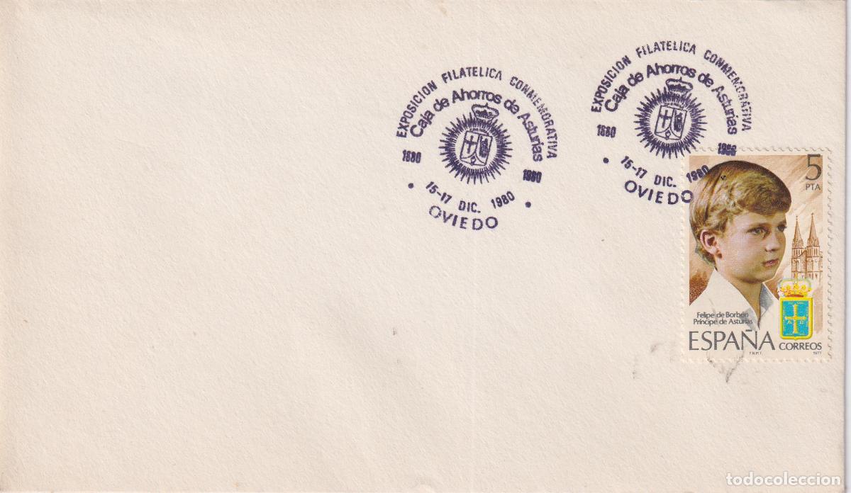 Sellos: S.P.D.C. EXPOSICI&Oacute;N FILAT&Eacute;LICA CONMEMORATIVA &ndash; CAJA AHORROS ASTURIAS &ndash; OVIEDO 15&middot;17 DIC. 1980