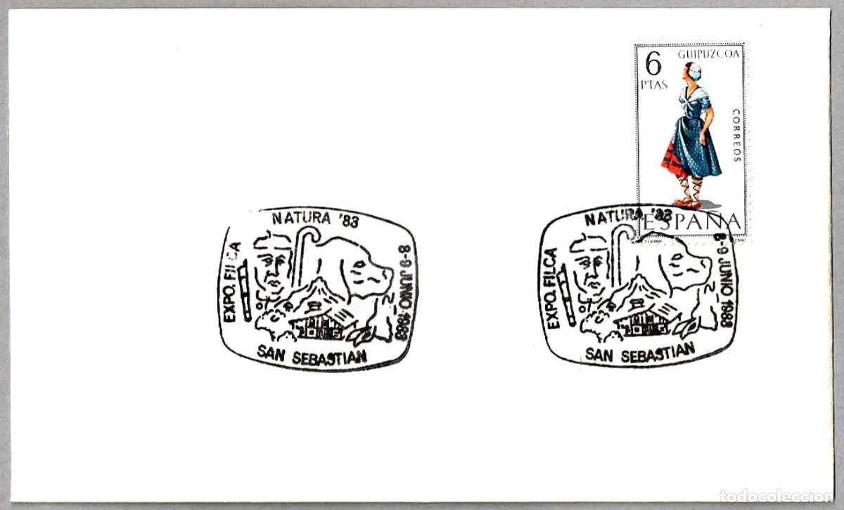 Sellos: Matasellos EXP.FIL. NATURA '83. San Sebastian, Guipuzcoa, 1983
