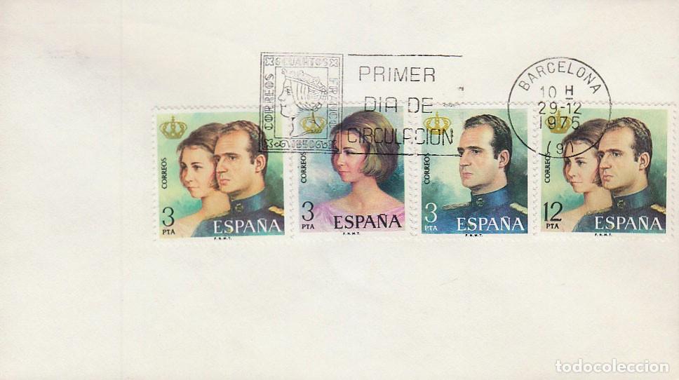 Sellos: EDIFIL 2302/5, PROCLAMACION DE LOS REYES JUAN CARLOS Y DO&Ntilde;A SOFIA, PRIMER DIA DE 29-12-1975