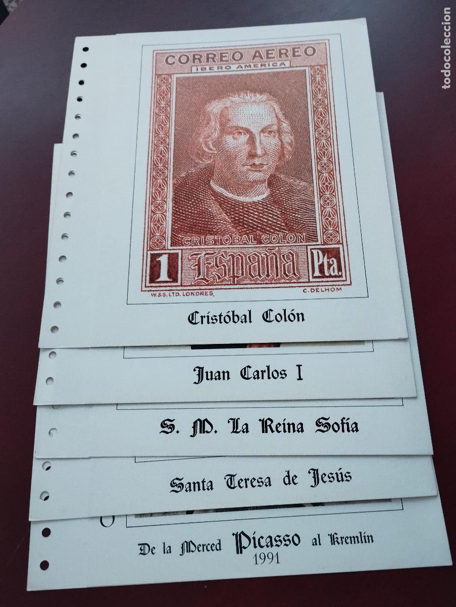 Sellos: 5 DOCUMENTOS FILATELICOS SIN SELLOS