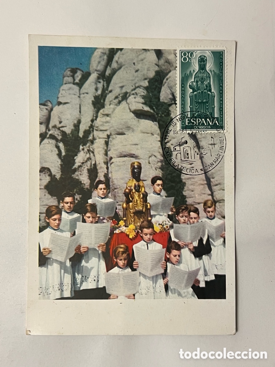 Sellos: VII Exposici&oacute;n Filat&eacute;lica de San Mart&iacute;n de Provensals, Barcelona (a.1956)