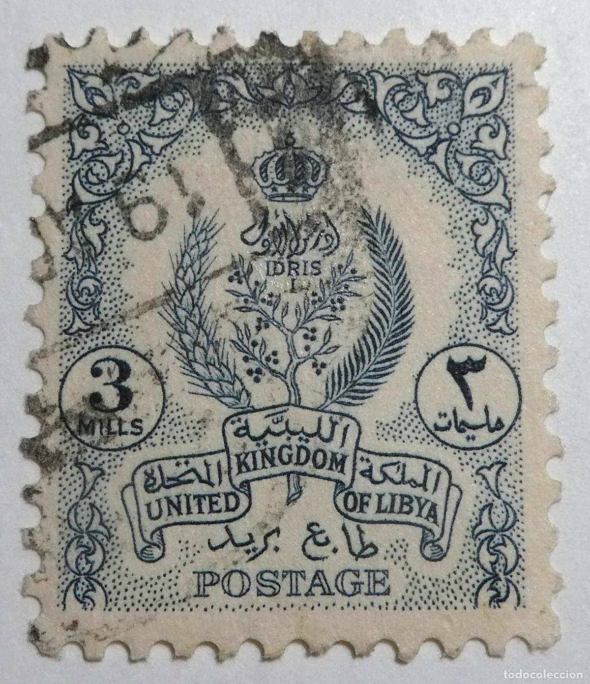 Sellos: Sello postal de REINO DE LIBIA 1960 3 mills