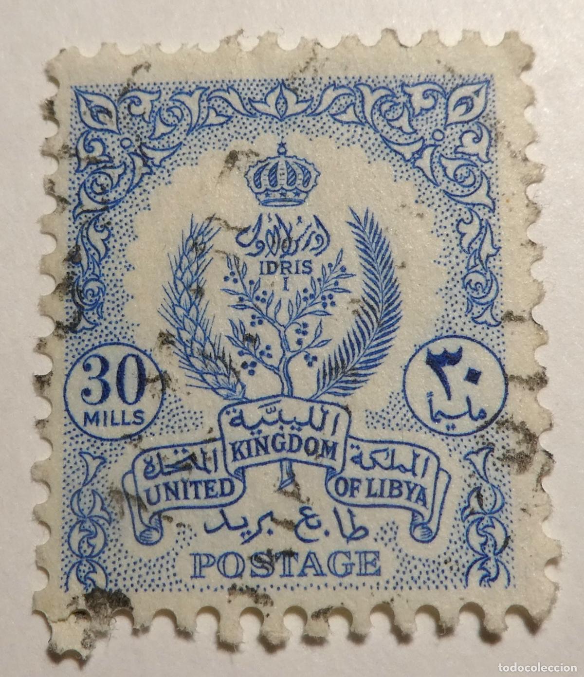 Sellos: Sello postal de REINO DE LIBIA 1960 30 mills