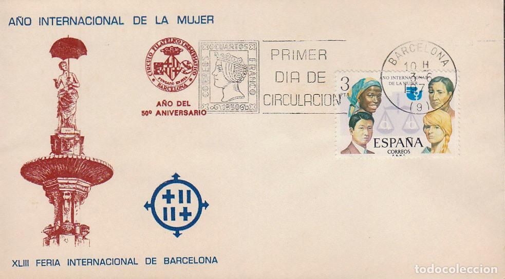 Sellos: EDIFIL 2265, SANTUARIO DE SANTA MARIA DE LA CABEZA, PRIMER DIA 18-6-1975 SOBRE DE LA FERIA BARCELONA