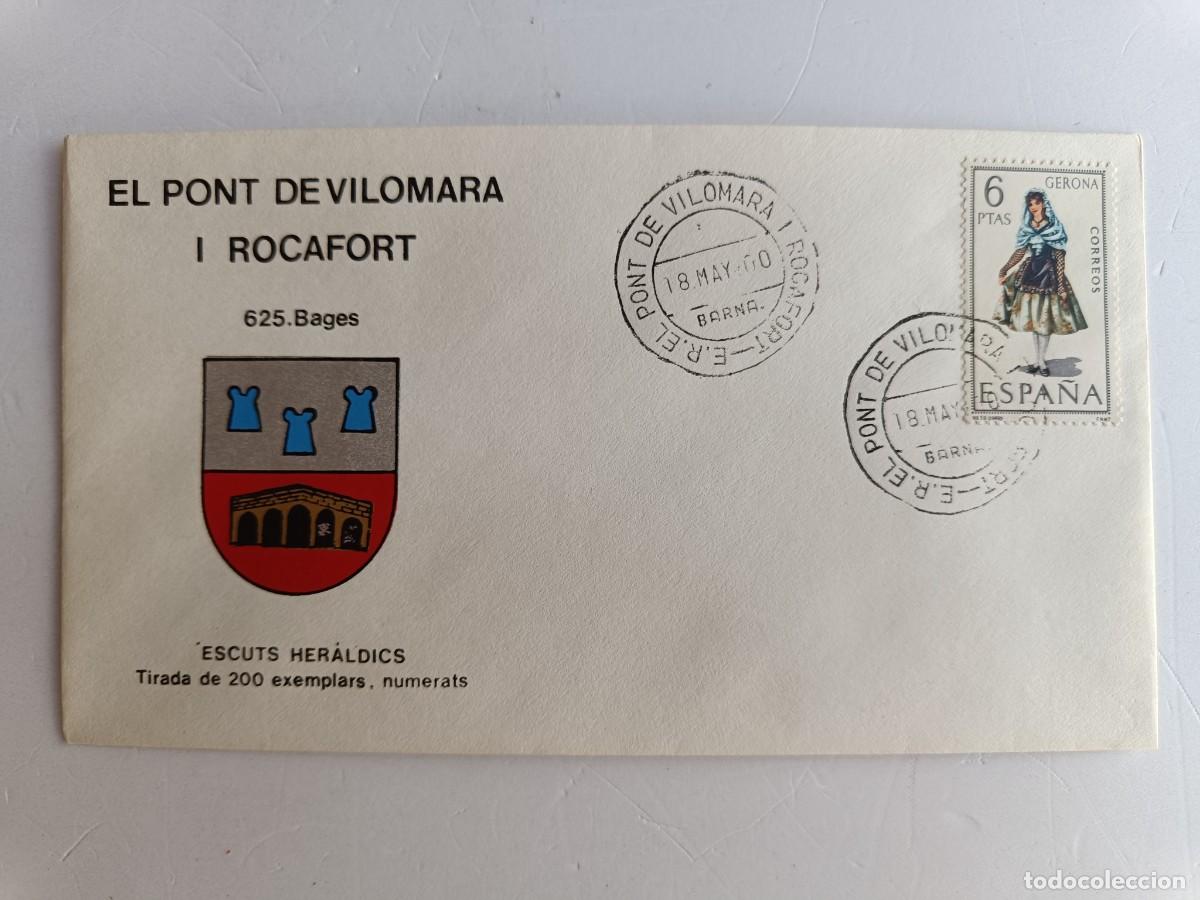Sellos: MATASELLOS EN SOBRE ILUSTRADO CON ESCUDO DE LA POBLACI&Oacute;N DE EL PONT DE VILOMARA I ROCAFORT - BAGES