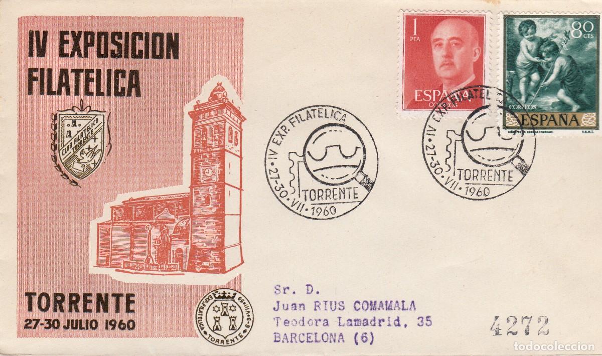 Sellos: MATASELLOS EXP. FILAT&Eacute;LICA - TORRENTE - 1960
