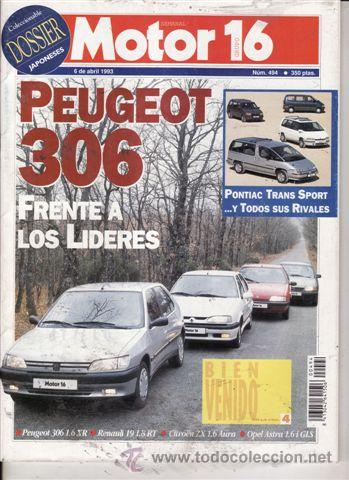 REVISTA MOTOR 16 Nº 494 AÑO 1993. PRUEBA: ALFA ROMEO 155 1.7 2.0TD. ALFA ROMEO 155 2.5 TD.