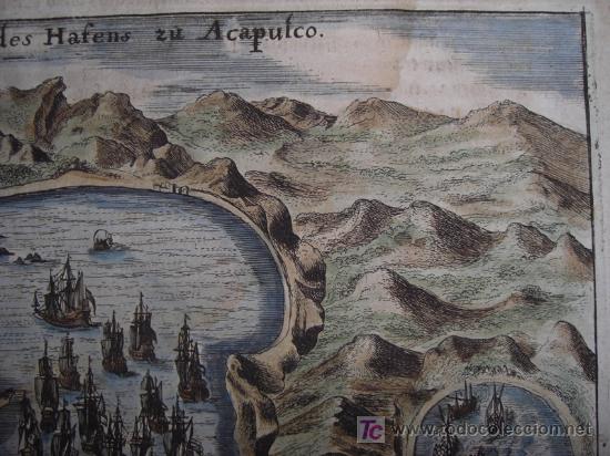 puerto y bahía de acapulco, méxico, por theodor - Comprar Grabados