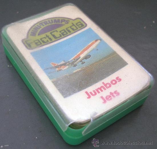 mini baraja alemana de aviones / jumbos - en ingles , 4x6cm aprox, años 70 aprox
