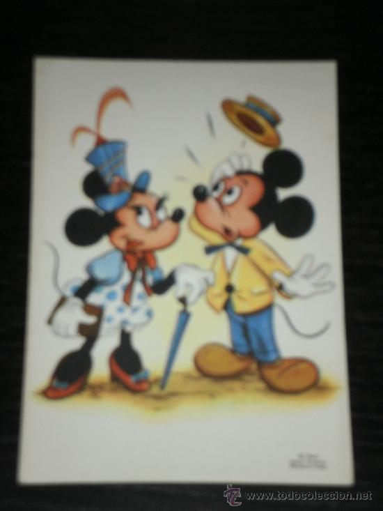 1960 - ANTIGUA POSTAL WALT DISNEY - MICKEY MINNIE MOUSE