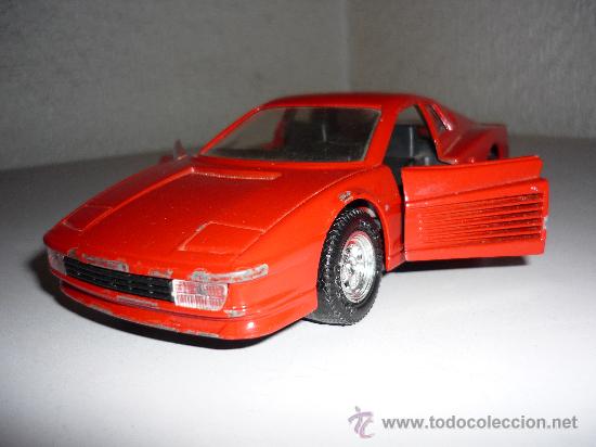 COCHE METAL MARCA MIRA-FERRARI TESTAROSSA ESCALA 1/24,(VER FOTOS)
