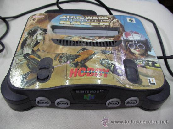 ANTIGUA CONSOLA NINTENDO 64 STAR WARS PERSONALIZADA