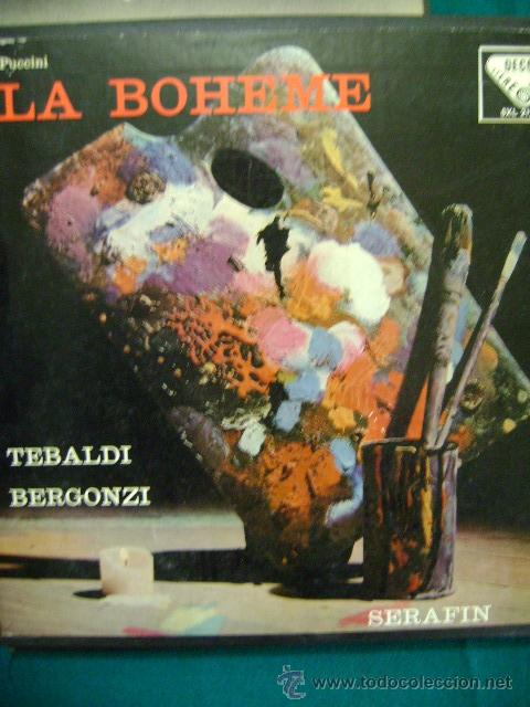 Estuche Box LP doble La Bohème de Puccini. Decca