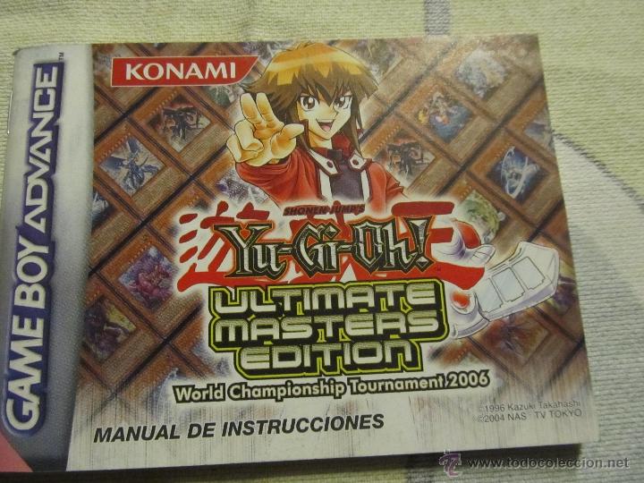 LIBRO DE INSTRUCCIONES GAME BOY ADVANCE NINTENDO YU GI OH ULTIMATE MASTERS EDITION