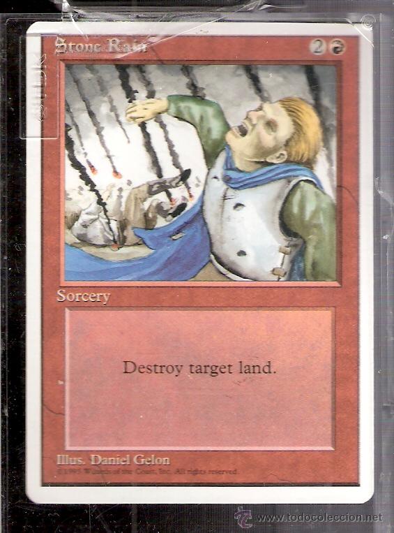 Stone Rain.Sorcery. Magic. The Gathering. Deckmaster.