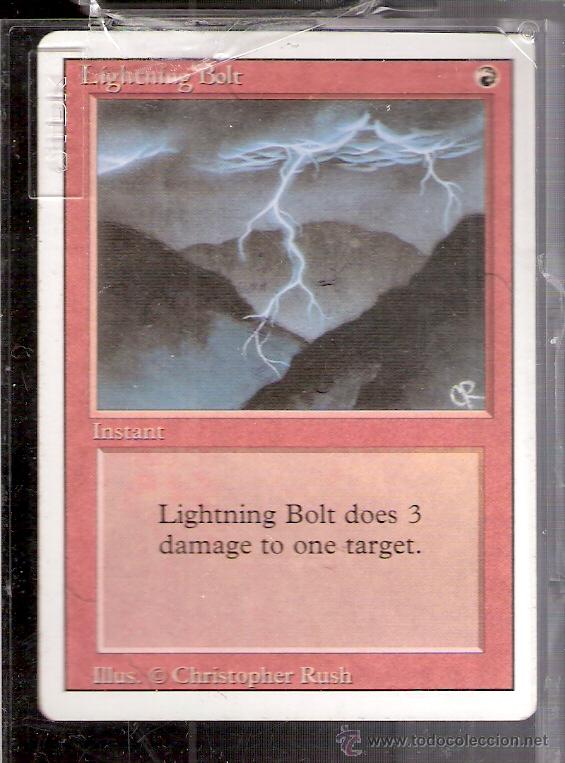 Lightning Bolt. Instant. Magic. The Gathering. Deckmaster.
