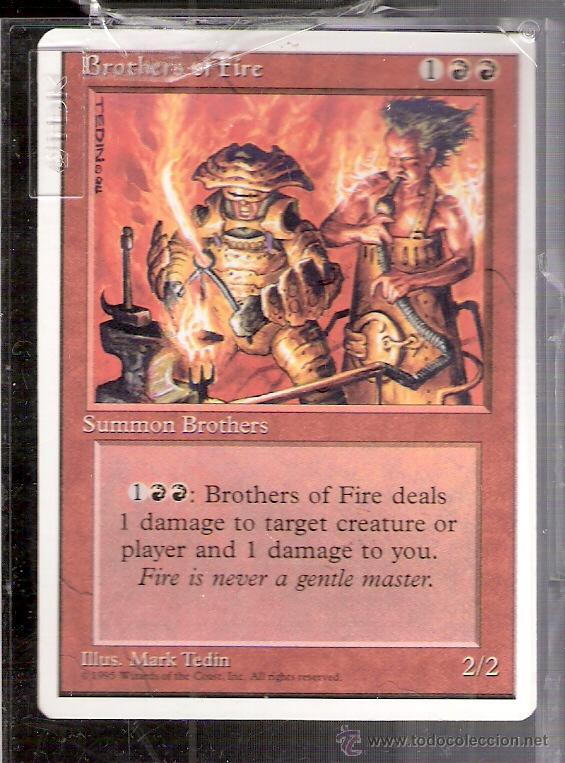 Brothers of fire. Summon Brothers. Magic. The Gathering. Deckmaster.