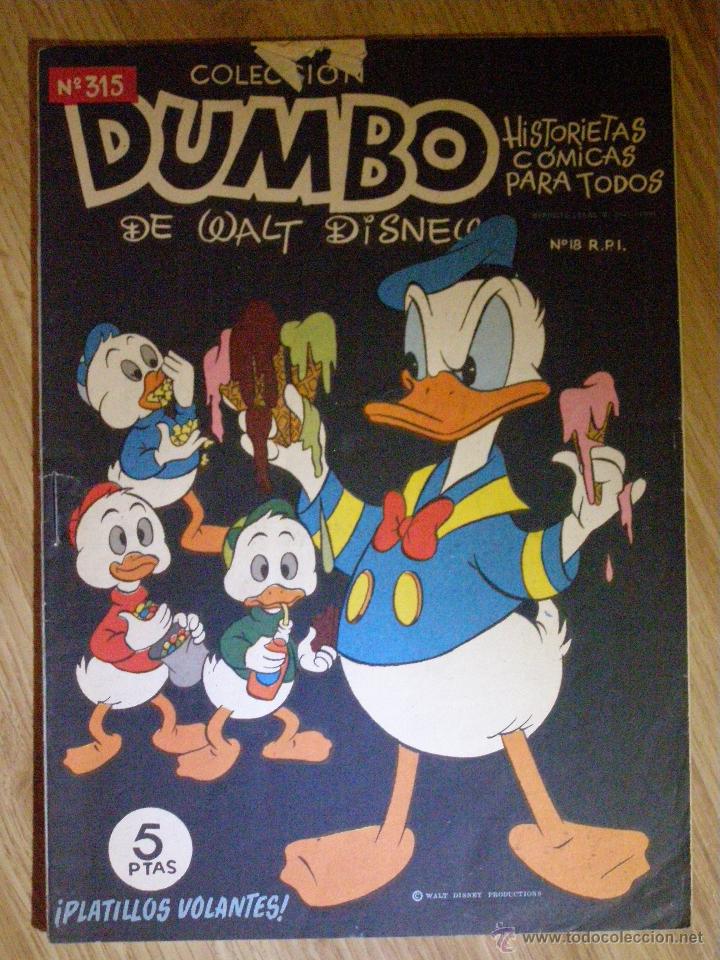  COLECCION DUMBO - WALT DISNEY - ANTIGUO TEBEO -1958 - ERSA Nº 315 - Nº 18 RPI - EXCELENTE ESTADO - 