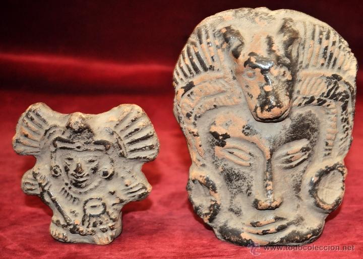 PAREJA DE FIGURAS MUY ANTIGUAS A IDENTIFICAR EN TERRACOTA. ARQUEOLOGIA