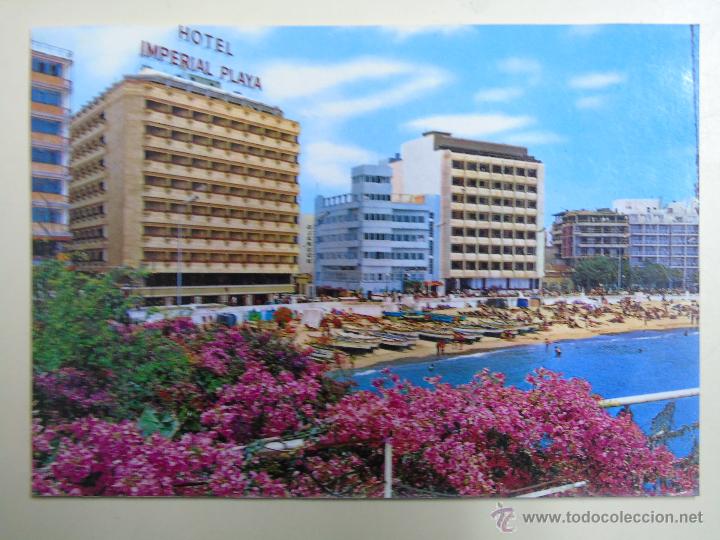 POSTAL DE GRAN CANARIA, ISLAS CANARIAS. AÑO 1970. LAS PALMAS, PLAYA LAS CANTERAS, HOTELES. 1581