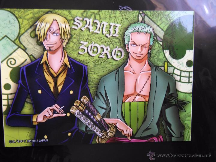 sanji zoro one piece postcard seal sticker