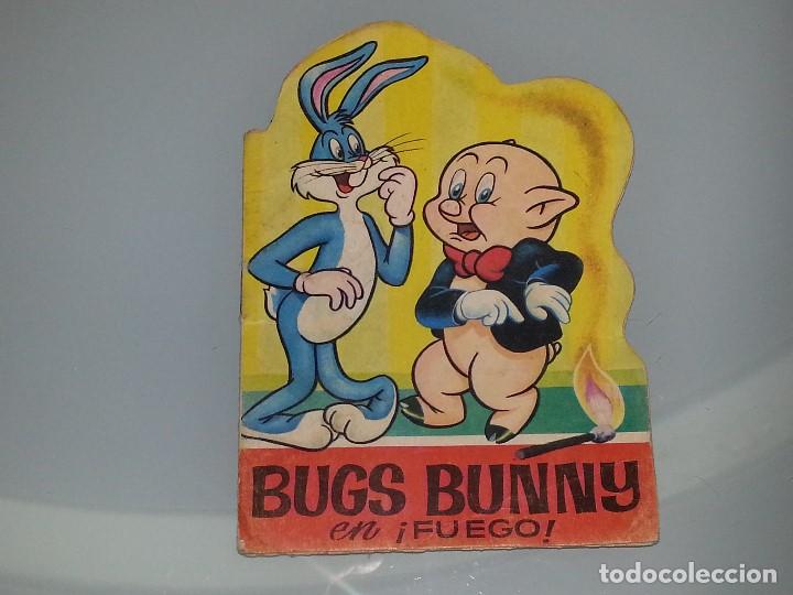 ANTIGUO CUENTO MINI TROQUELADO BUGS BUNNY Nº 19 BUGS BUNNY EN FUEGO ED. BRUGUERA AÑO 1964