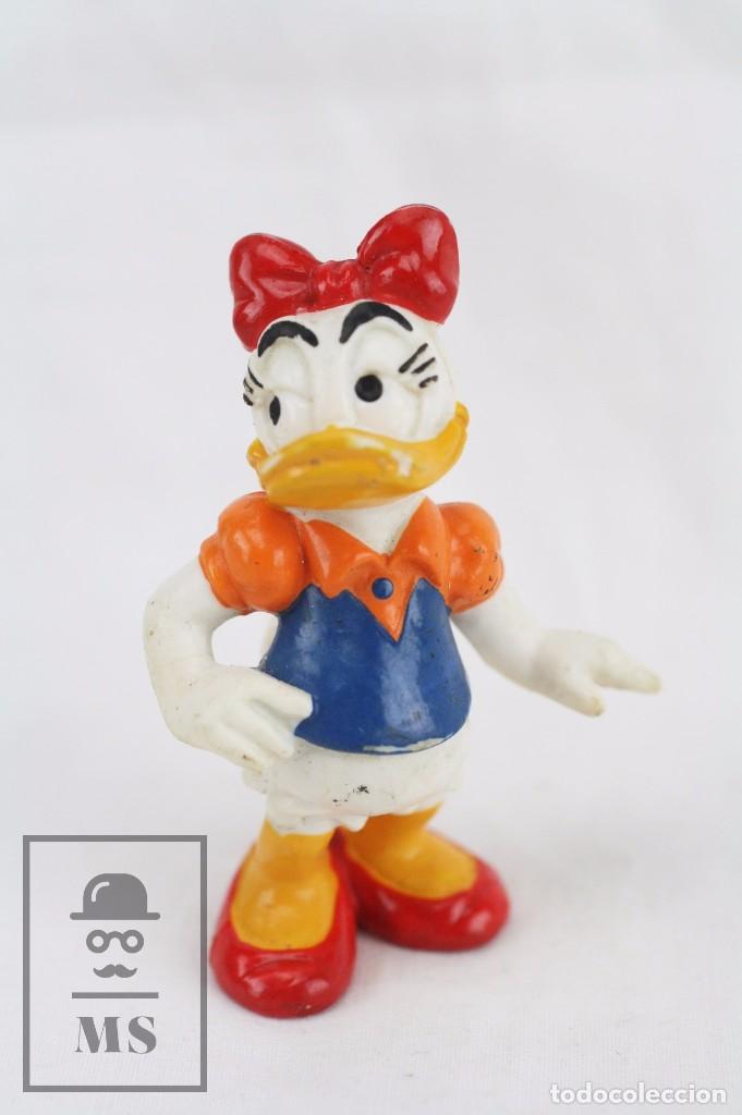 Figurita de Goma - Daisy Donald - Walt Disney / Bully, Años 80 - Altura 6,5cm