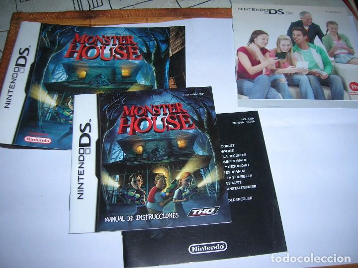 Nintendo DS. Caratula del disco juego Monster House + manual de instrucciones.