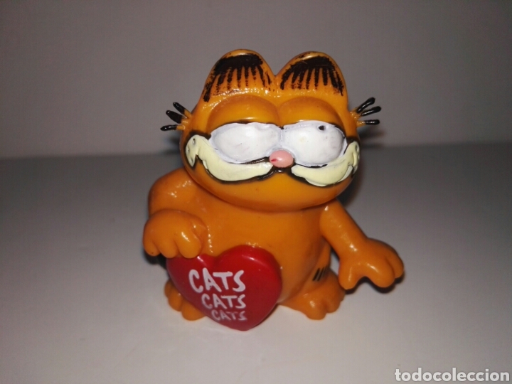 Figura Garfield PVC con corazón(cats) ,Bully 1984