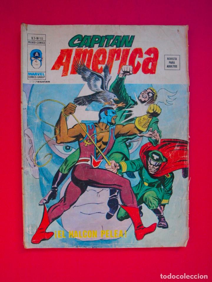 CAPITÁN AMÉRICA - V.3 Nº 10 - ¡EL HALCÓN PELEA! - VÉRTICE 1976 - 35 PTS.