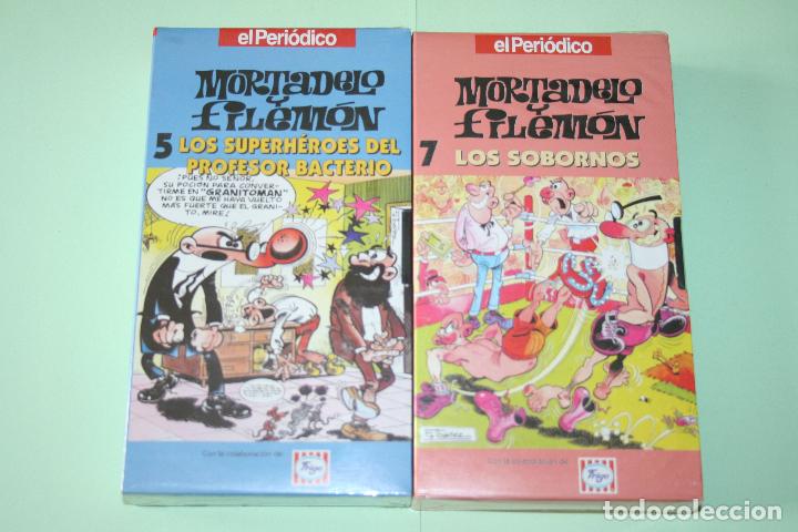 COLECCION MORTADELO Y FILEMÓN nº 5 y nº 7 *** LOTE 2 VHS HUMOR PRECINTADOS *** Funda cartón
