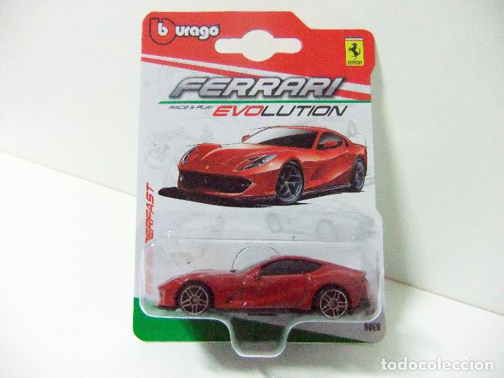 FERRARI 812 SUPERFAST - BURAGO BBURAGO RACE & PLAY EVOLUTION ESCALA 1:64 - JUGUETE COCHE CAR AUTO