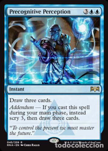 #045/259. PRECOGNITIVE PERCEPTION (Rare) - Ravnica Allegiance - MTG Magic The Gathering | Carta