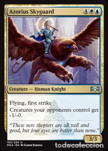 #155/259. AZORIUS SKYGUARD (Uncommon) - Ravnica Allegiance - MTG Magic The Gathering | Carta
