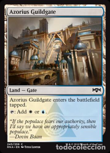 #243/259. AZORIUS GUILDGATE (Common) - Ravnica Allegiance - MTG Magic The Gathering | Carta
