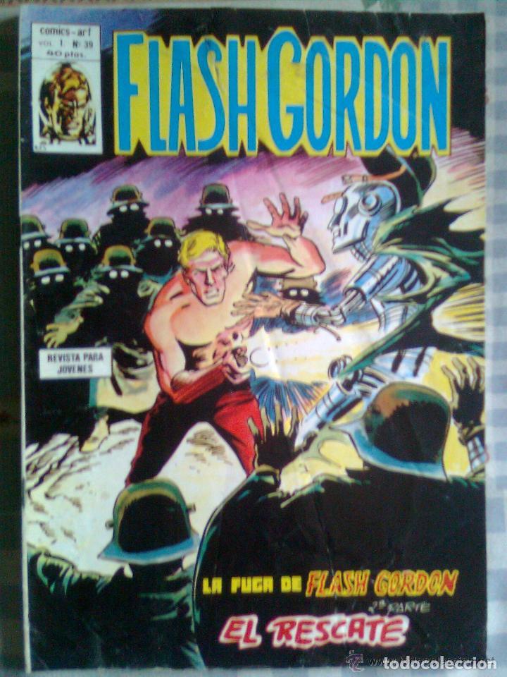 FLASH GORDON-V-1-VÉRTICE- Nº 39- LA FUGA DE FLASH GORDON-GRAN BOB FUJITANI-1976- M.BUENO-ESCASO-0459